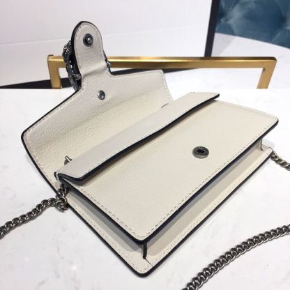 gg Dionysus Super Mini Bag White Metal-Free Tanned For Women 6.5in/16.5cm gg 476432 CAOGM 9174
