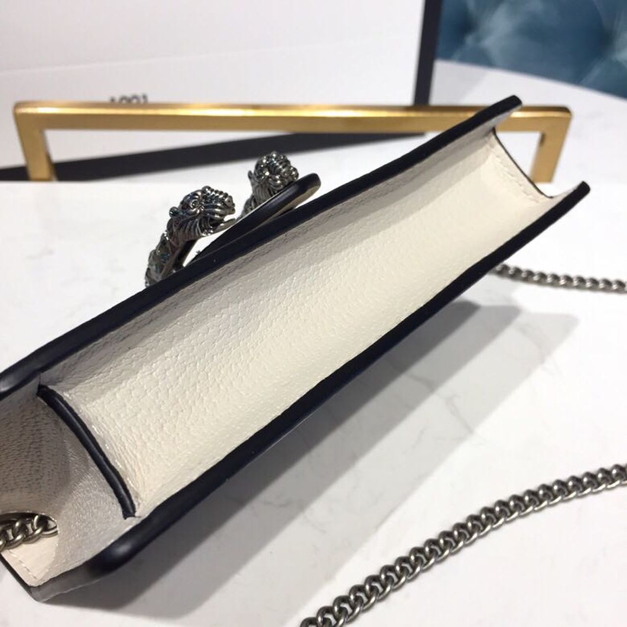 gg Dionysus Super Mini Bag White Metal-Free Tanned For Women 6.5in/16.5cm gg 476432 CAOGM 9174