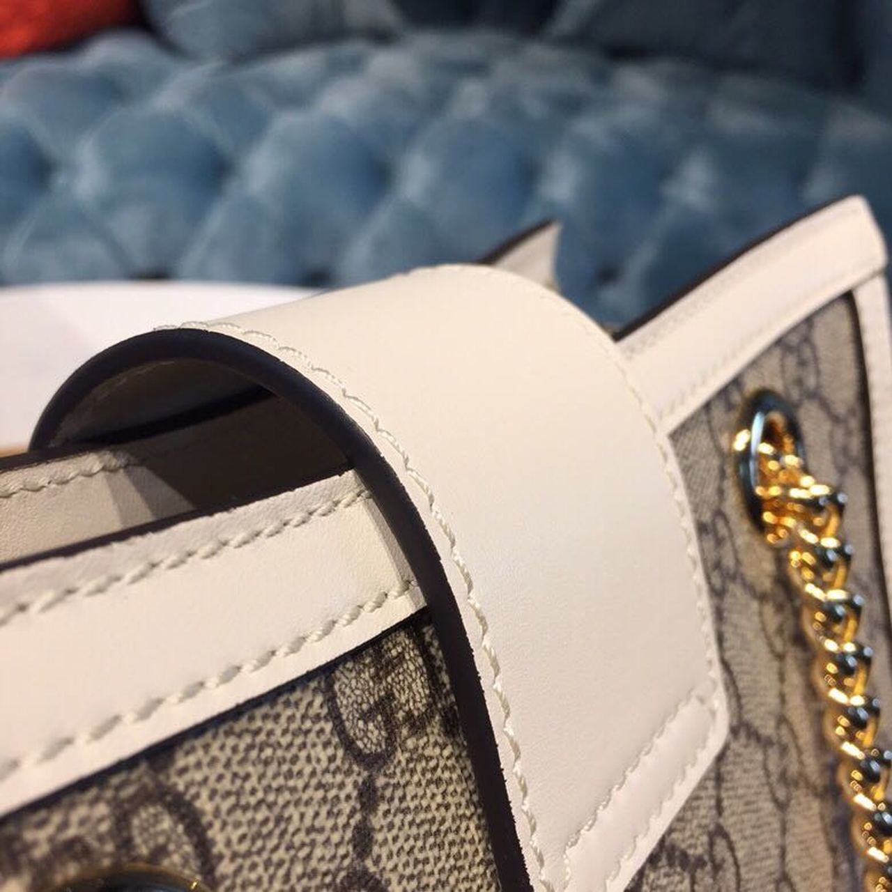 gg Padlock Small gg Shoulder Bag A Material With Low Environmental Impact With White For Women 10in/26cm gg 498156 KHNKG 9761