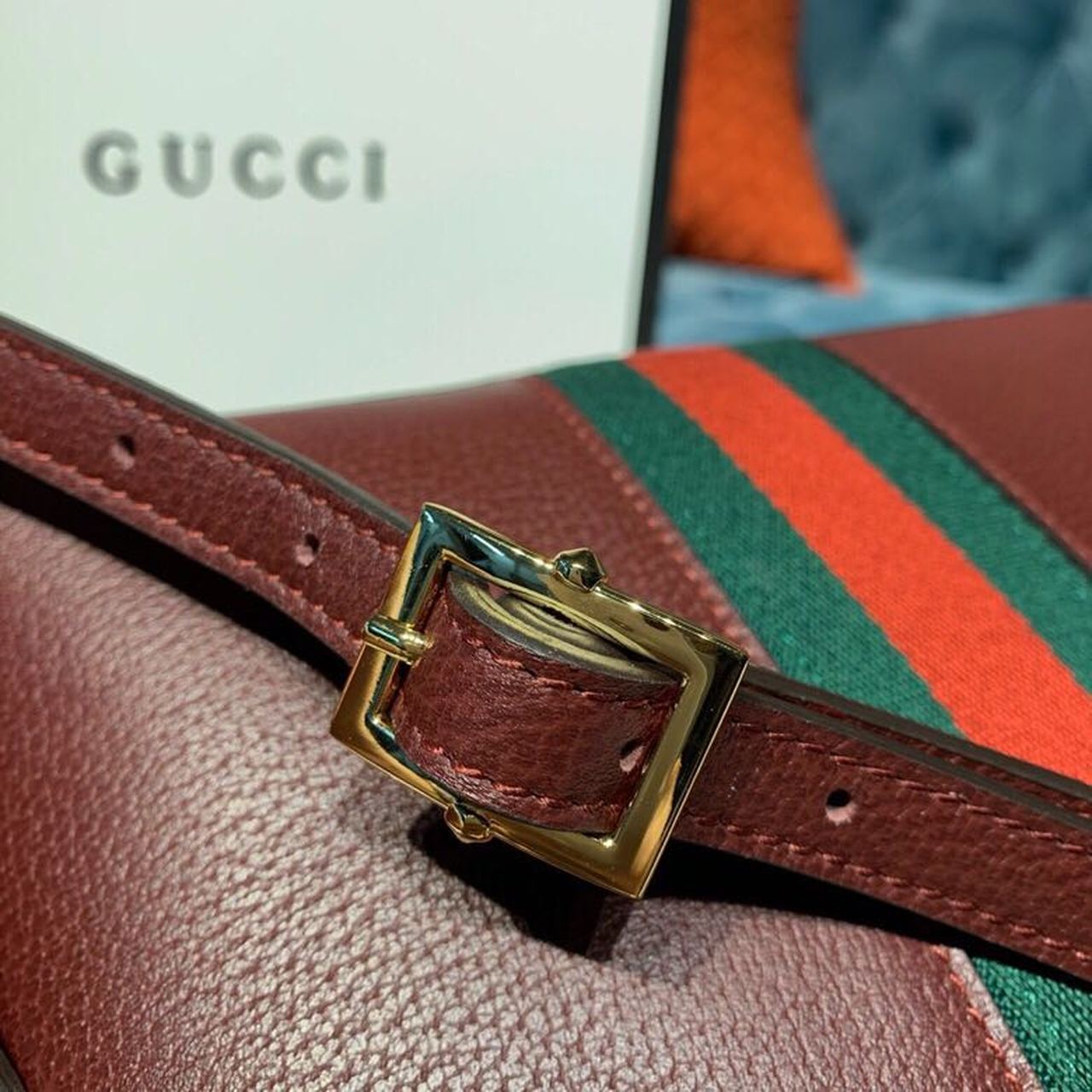 gg Ophidia gg Small Shoulder Bag  Burgundy For Women 9in/24cm gg 499621