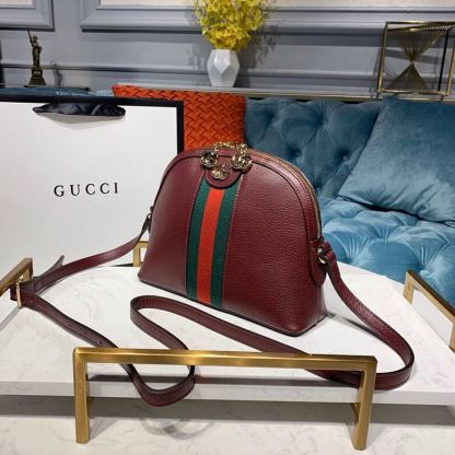 gg Ophidia gg Small Shoulder Bag  Burgundy For Women 9in/24cm gg 499621