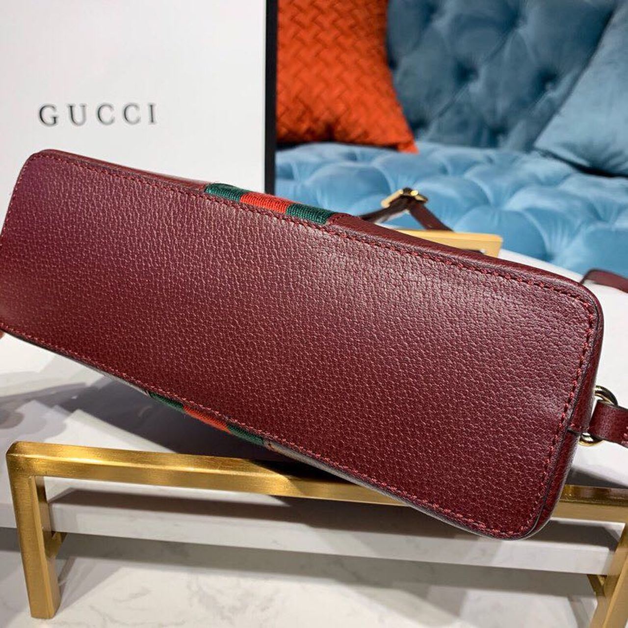 gg Ophidia gg Small Shoulder Bag  Burgundy For Women 9in/24cm gg 499621