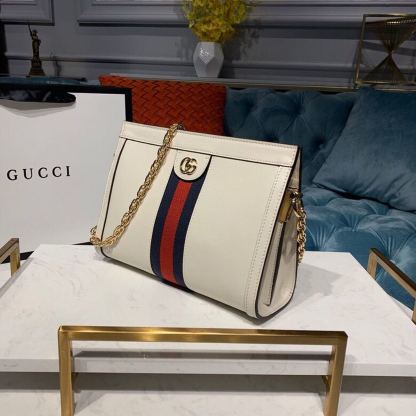 gg Ophidia Small Shoulder Bag White For Women 10in/25cm gg 503877-DJ2DG-8454