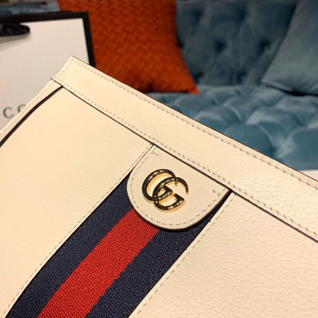 gg Ophidia Small Shoulder Bag White For Women 10in/25cm gg 503877-DJ2DG-8454