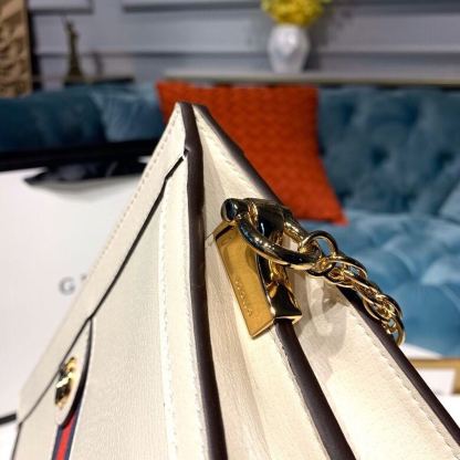 gg Ophidia Small Shoulder Bag White For Women 10in/25cm gg 503877-DJ2DG-8454