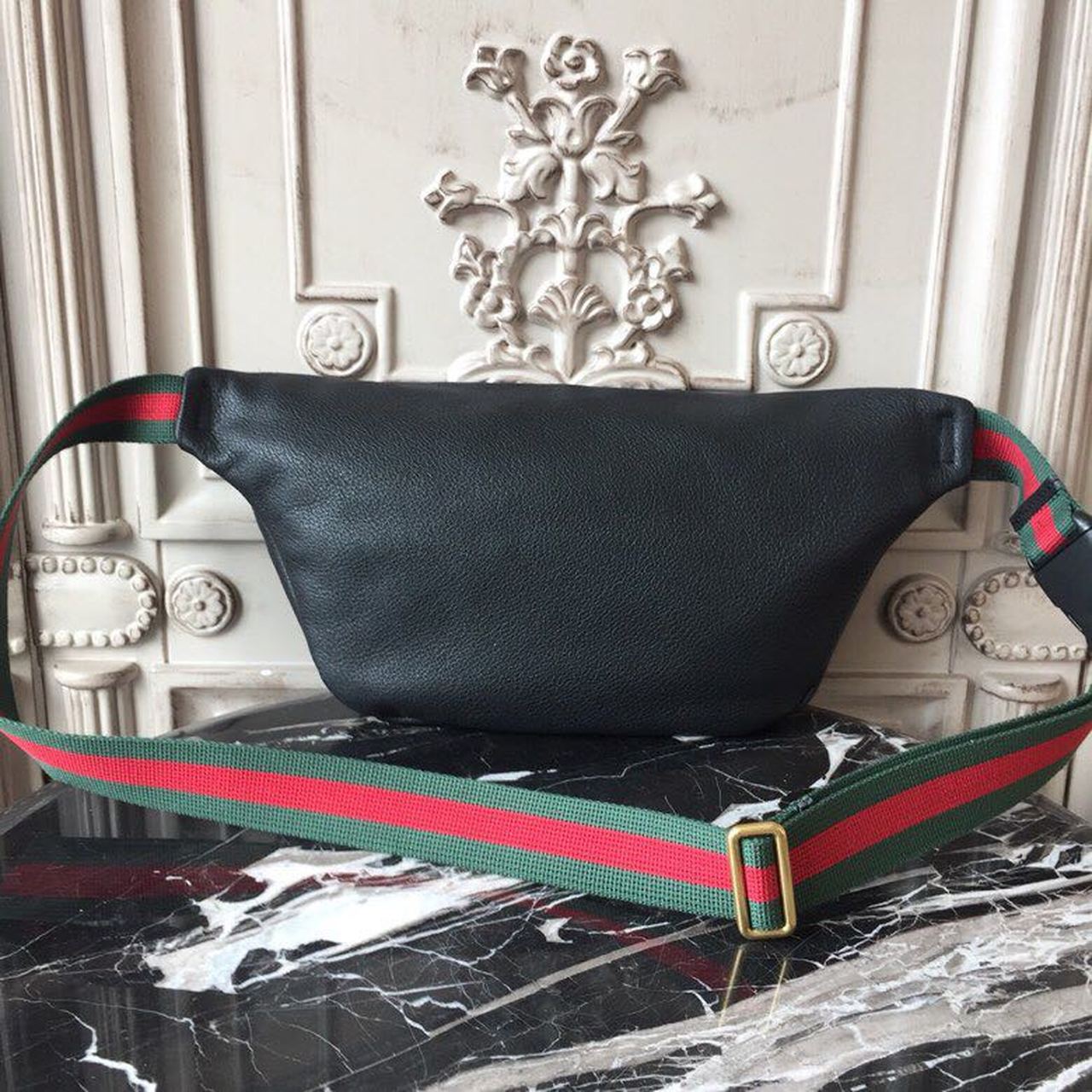 gg Coco Capitán Logo Belt Bag Cotton Linen Lining Black For Men 11in/28cm gg