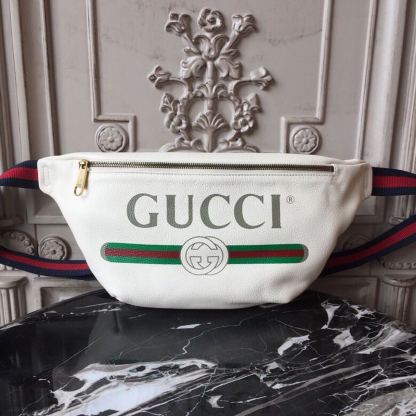 gg Coco Capitán Logo Belt Bag Cotton Linen Lining White For Men 11in/28cm gg
