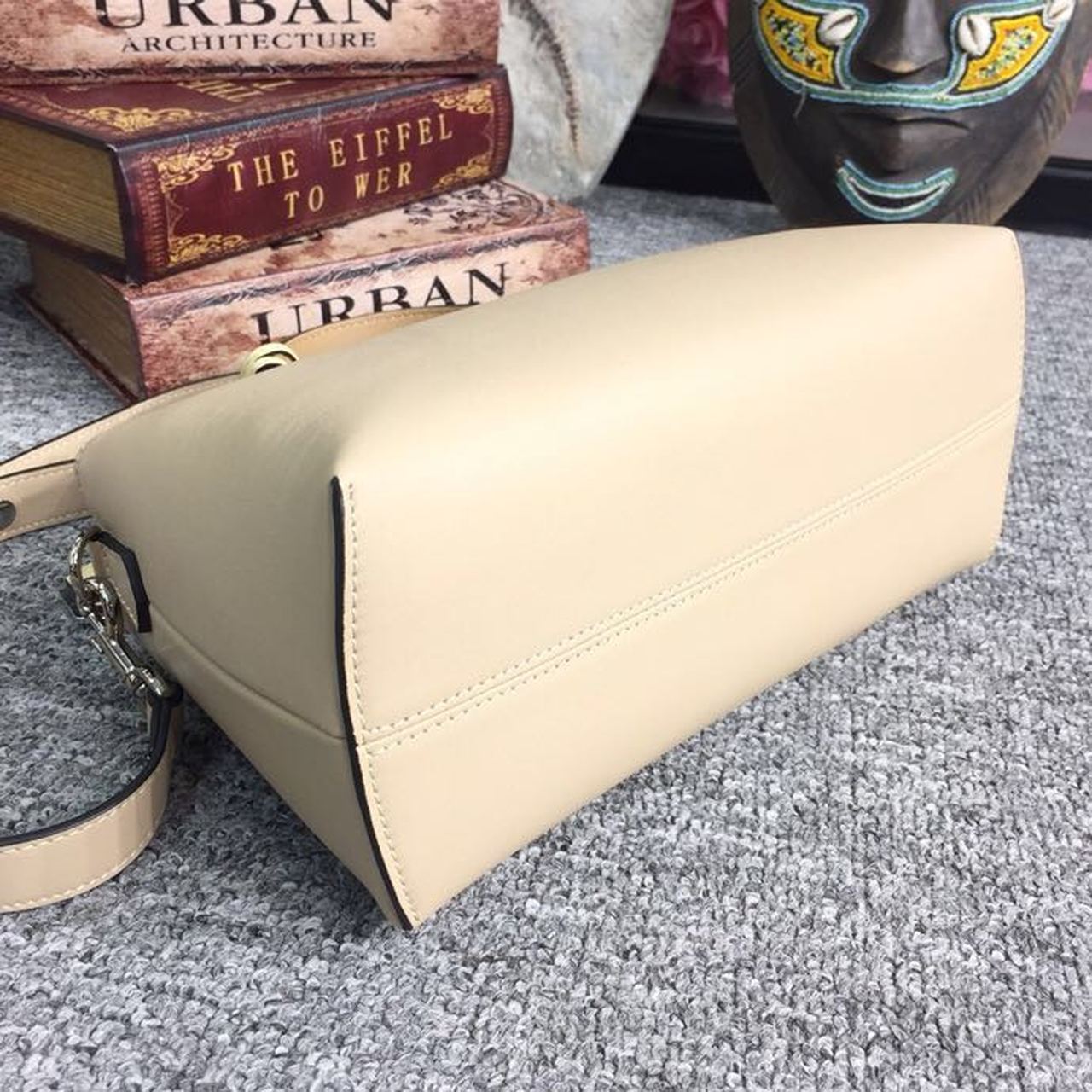 FI By The Way Medium Bag Beige For Women, Women’s Handbags, Shoulder And Crossbody Bags 10.6in/27cm FF 8BL1461