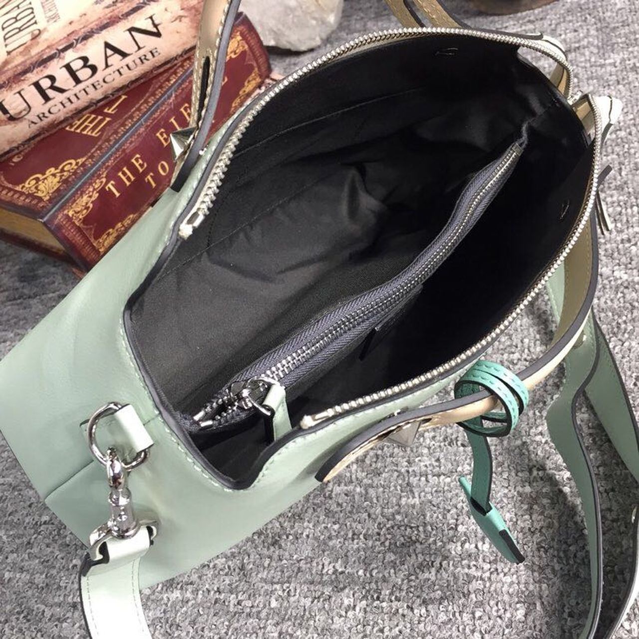 FI By The Way Medium Bag Mint Green For Women, Women&#8217;s Handbags, Shoulder And Crossbody Bags 10.6in/27cm FF 8BL1461