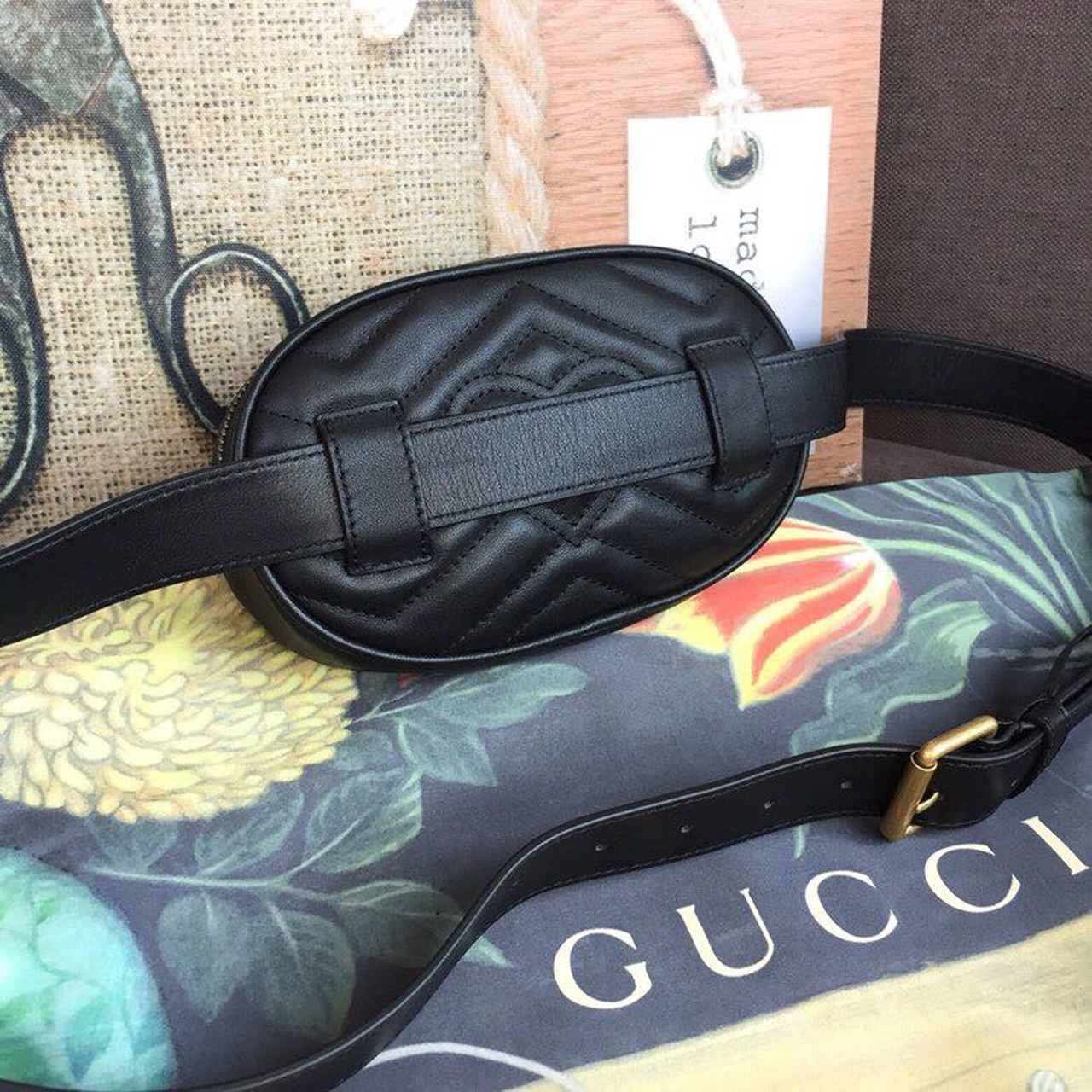 gg Marmont Belt Bag Black For Women 7in/18cm gg 476434