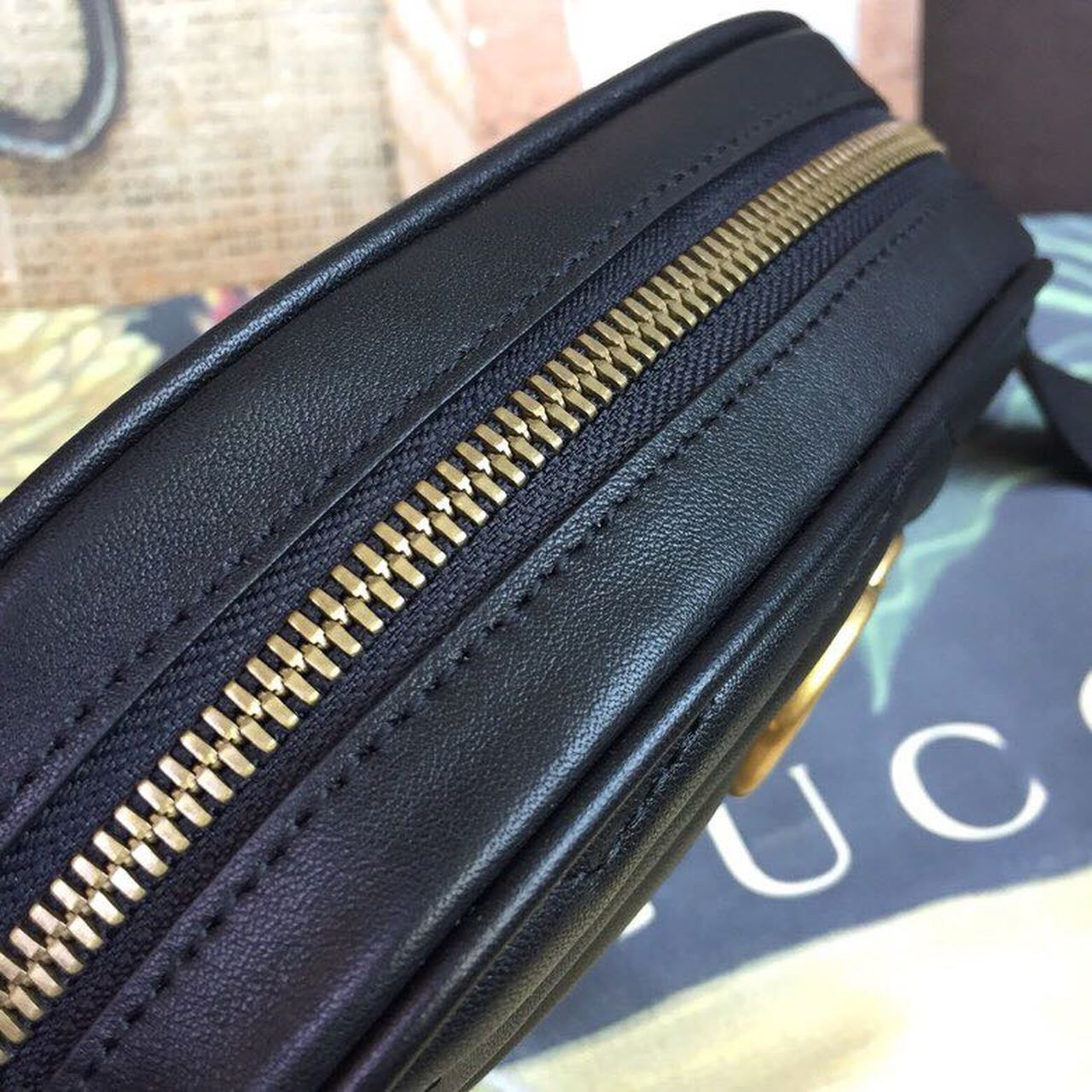 gg Marmont Belt Bag Black For Women 7in/18cm gg 476434