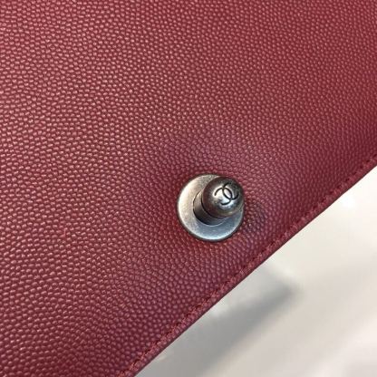 CHL Boy Handbag Silver Hardware Burgundy For Women, Women’s Bags, Shoulder And Crossbody Bags 9.8in/25cm A67086