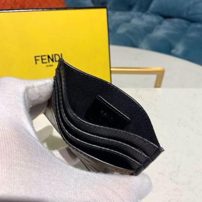 FI Card Holder Black For Women, Women&#8217;s Wallet 3.9in/10cm FF 8M0269