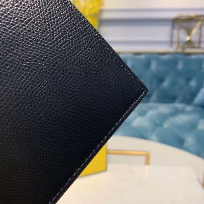 FI FF Embossed Envelope Wallet 6.4in/17cm Brown/Black For Women