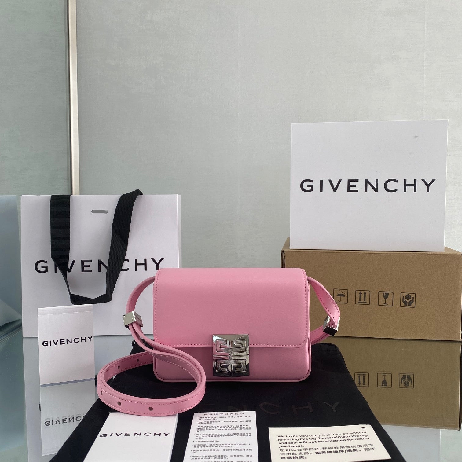 gv Small 4G Bag Pink For Women, Handbags, Shoulder Bags 6.5in/16.5cm GVC 