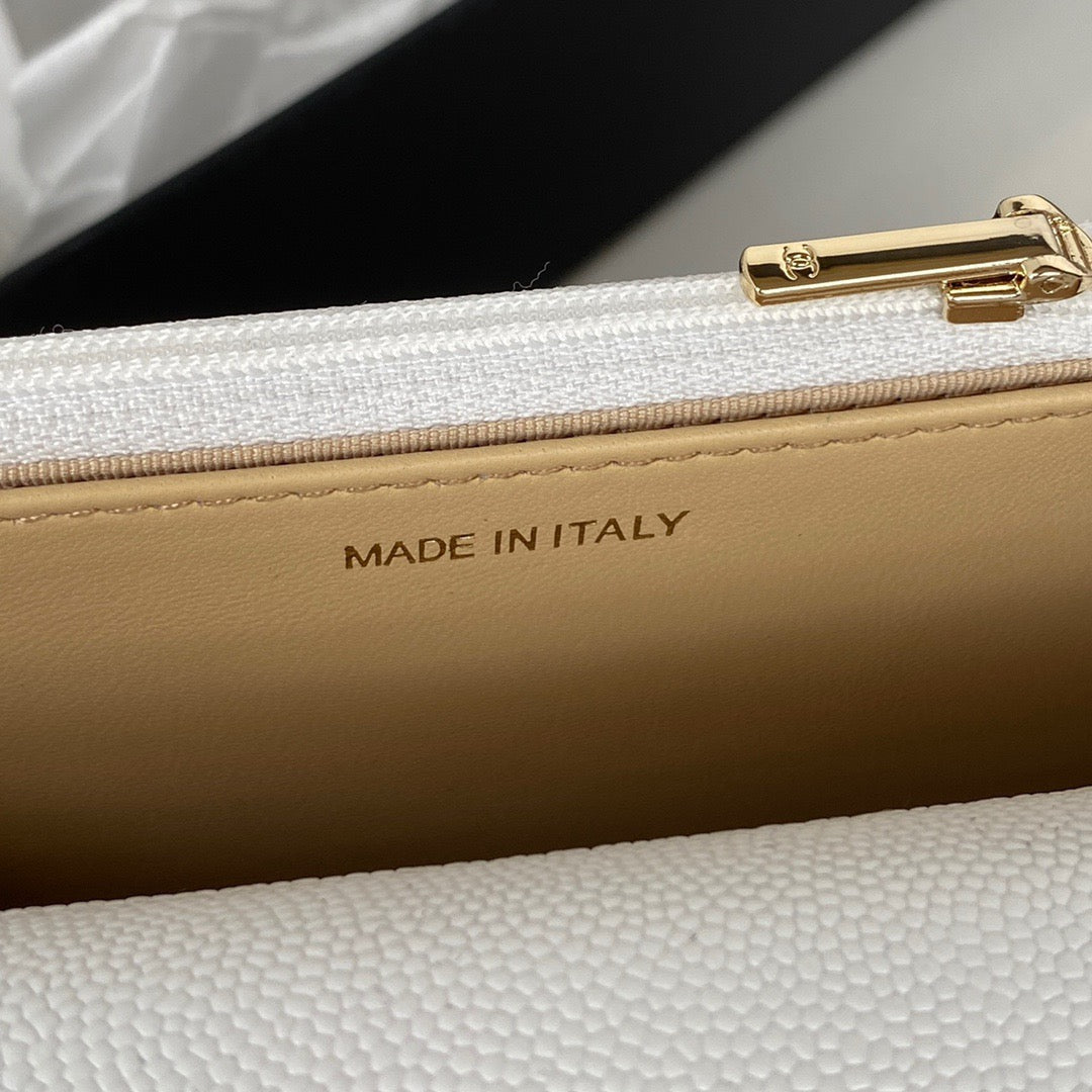 ChanelSmall Flap Bag Gold Hardware White For Women, Women’s Handbags, Shoulder Bags 7.5in/19cm AP2840