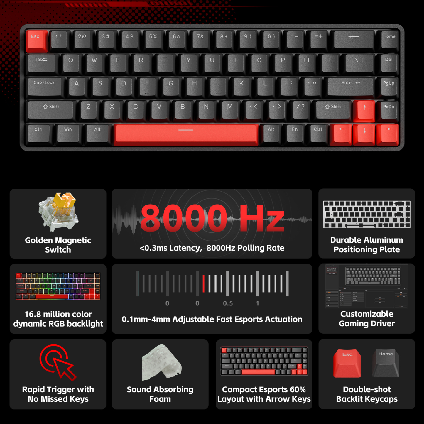 KEMOVE T68-C Magnetic Switch Mechanical Gaming Keyboard