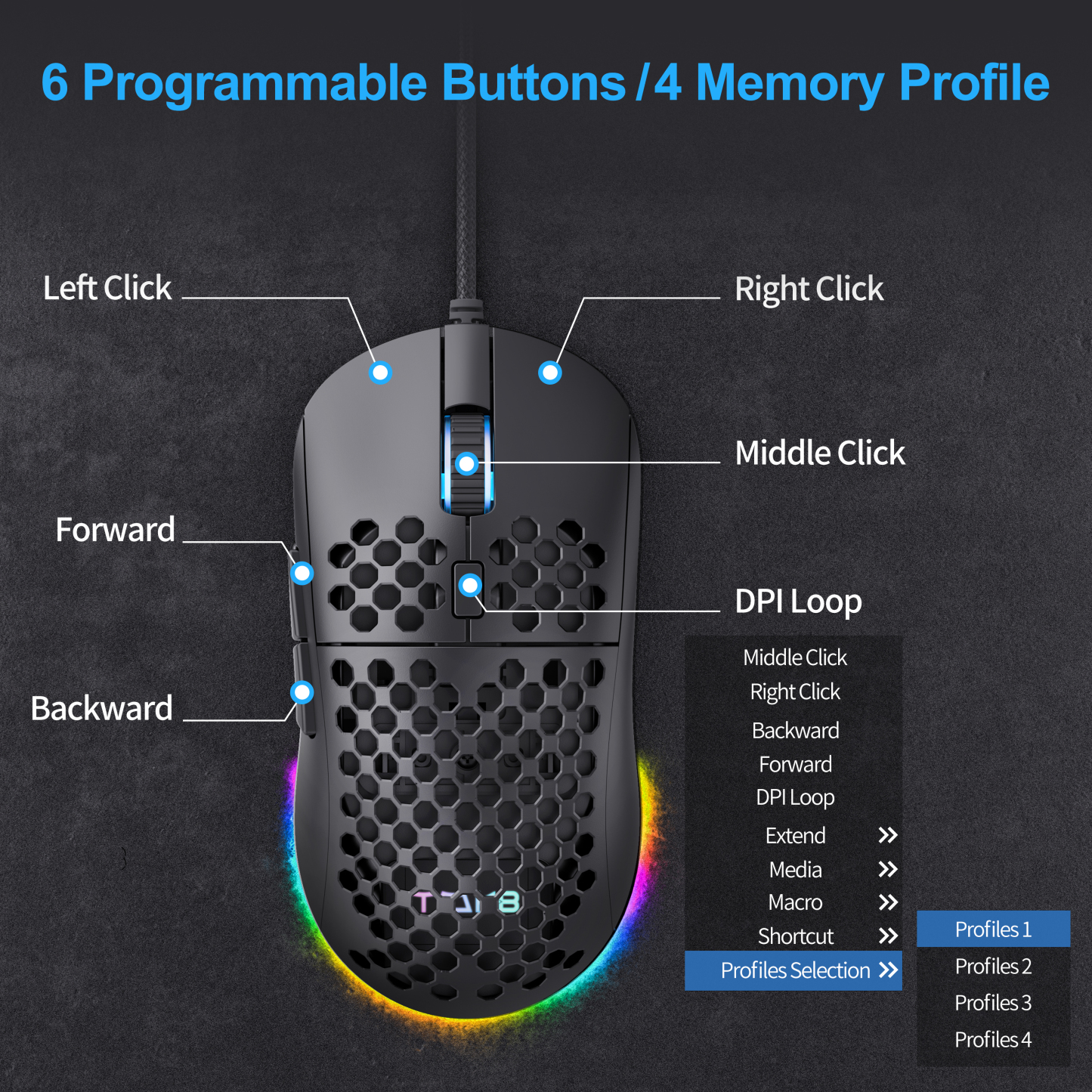 TMKB Falcon M1SE Ultralight Honeycomb Gaming Mouse