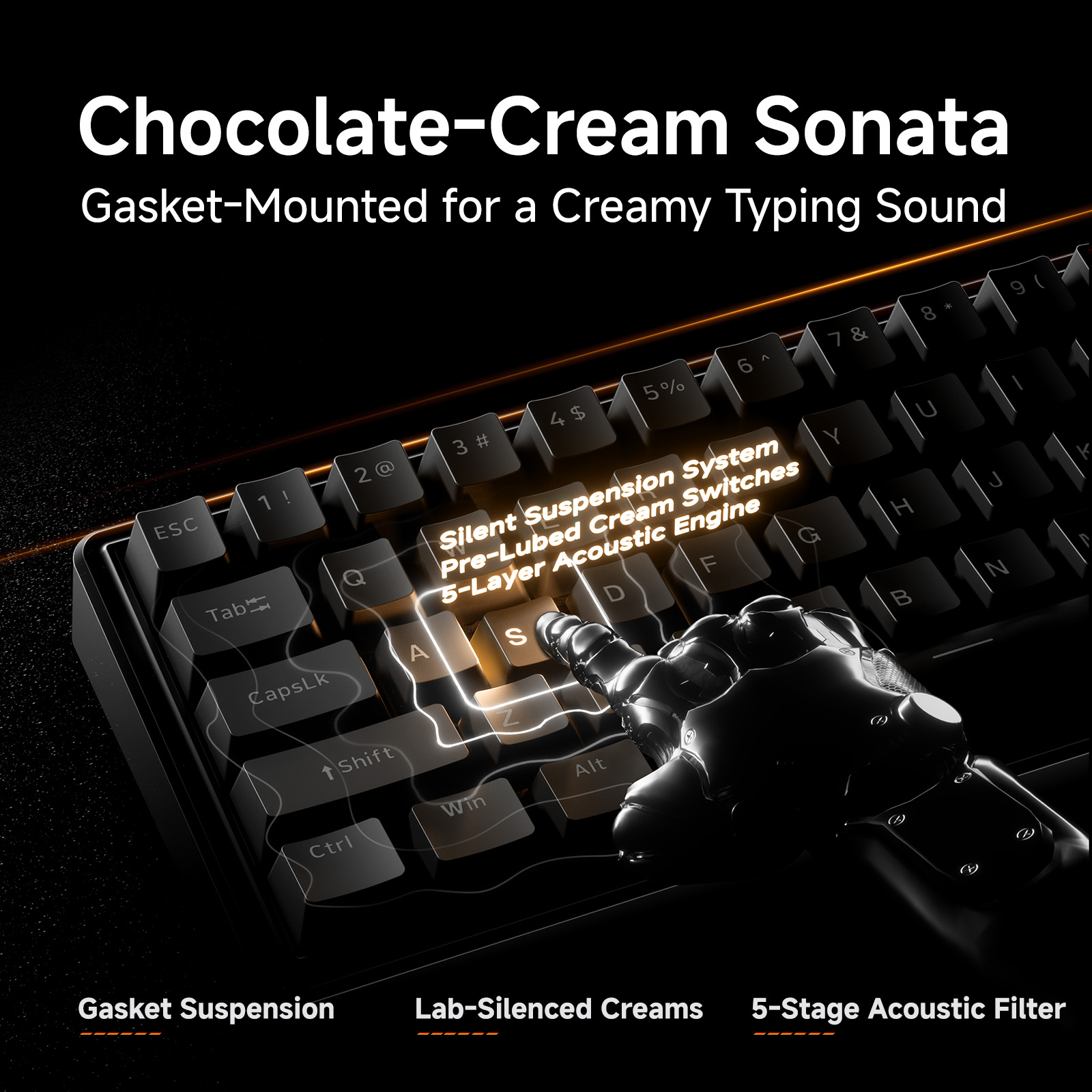 Dierya DK68E Gasket Mechanical Keyboard