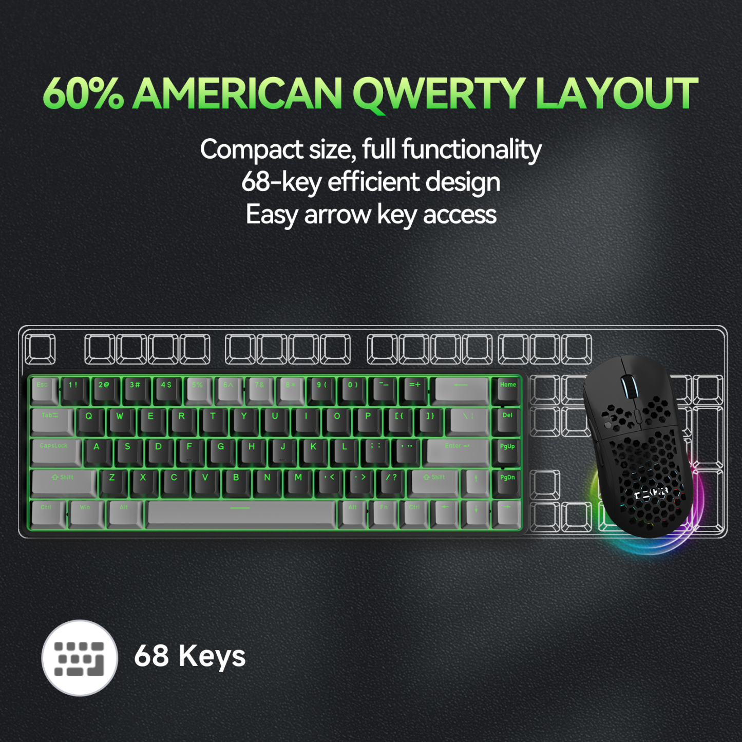 TMKB T68 Wireless/Wired Mechanical Keyboard 