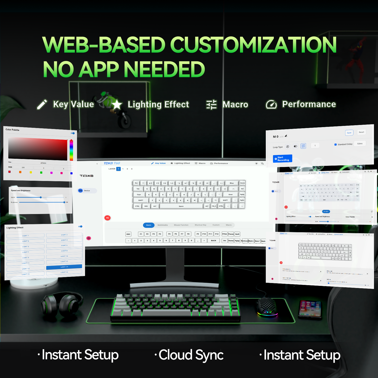 TMKB T68 Wireless/Wired Mechanical Keyboard 