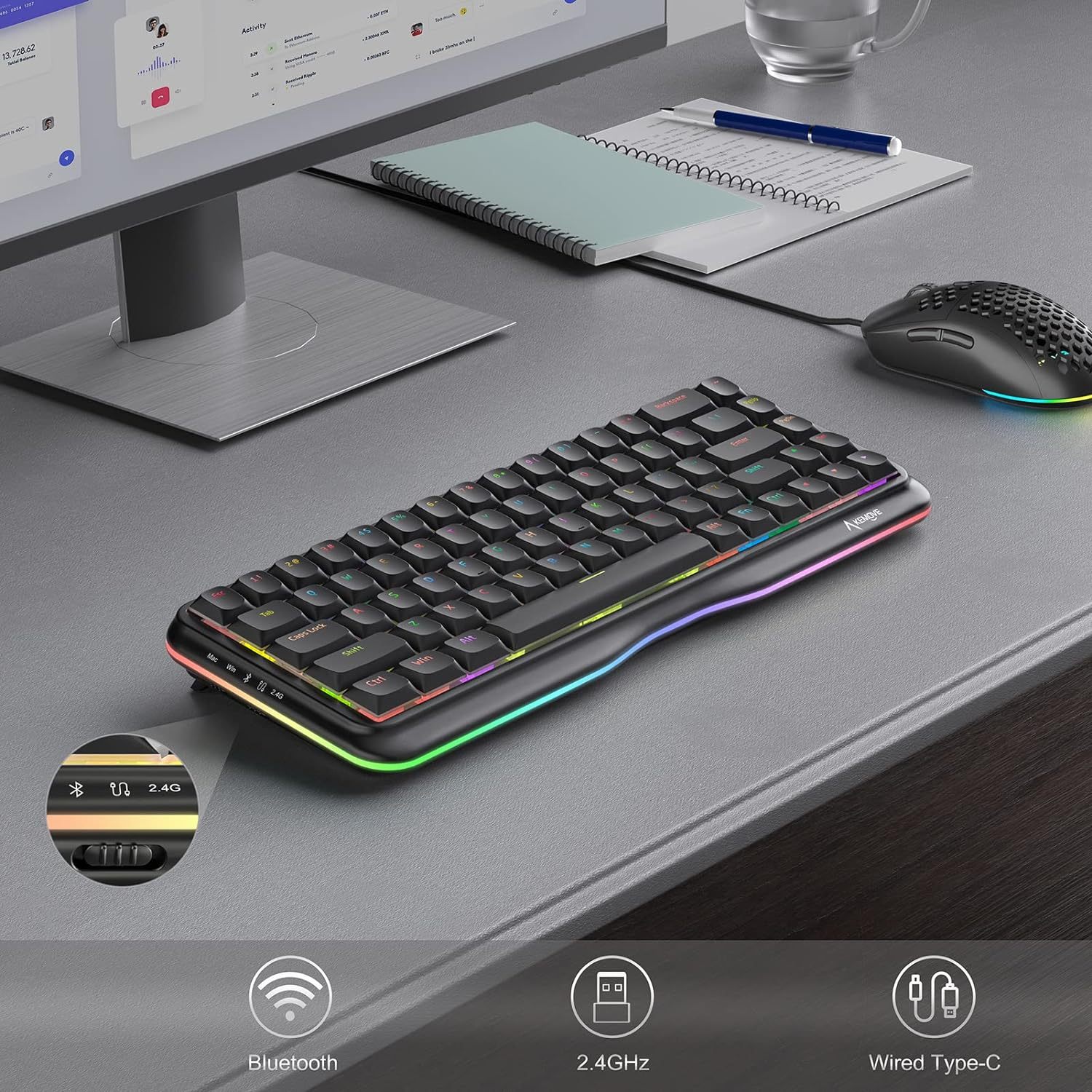 Kemove K68 Wireless Keyboard| 68 Keys Mechanical Keyboard – KEMOVE