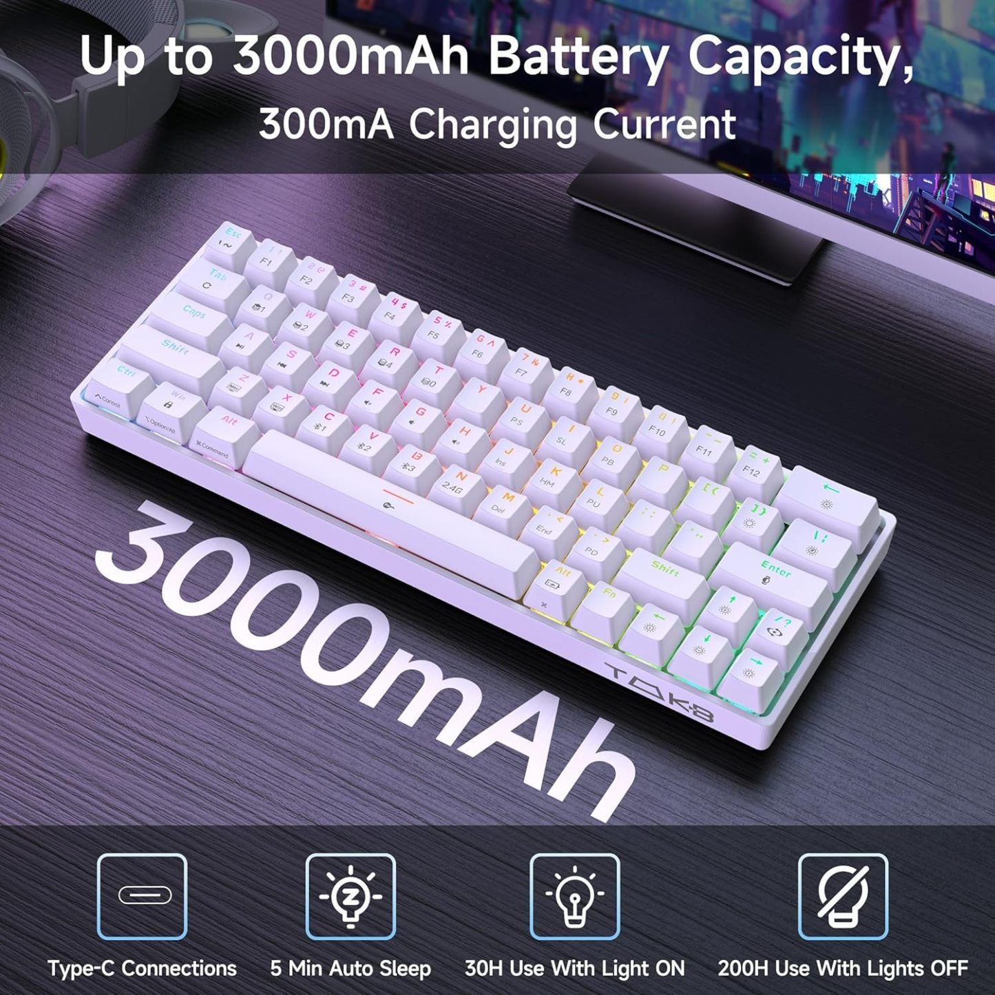DIERYA T63 60% Wireless Mechanical Gaming Keyboard