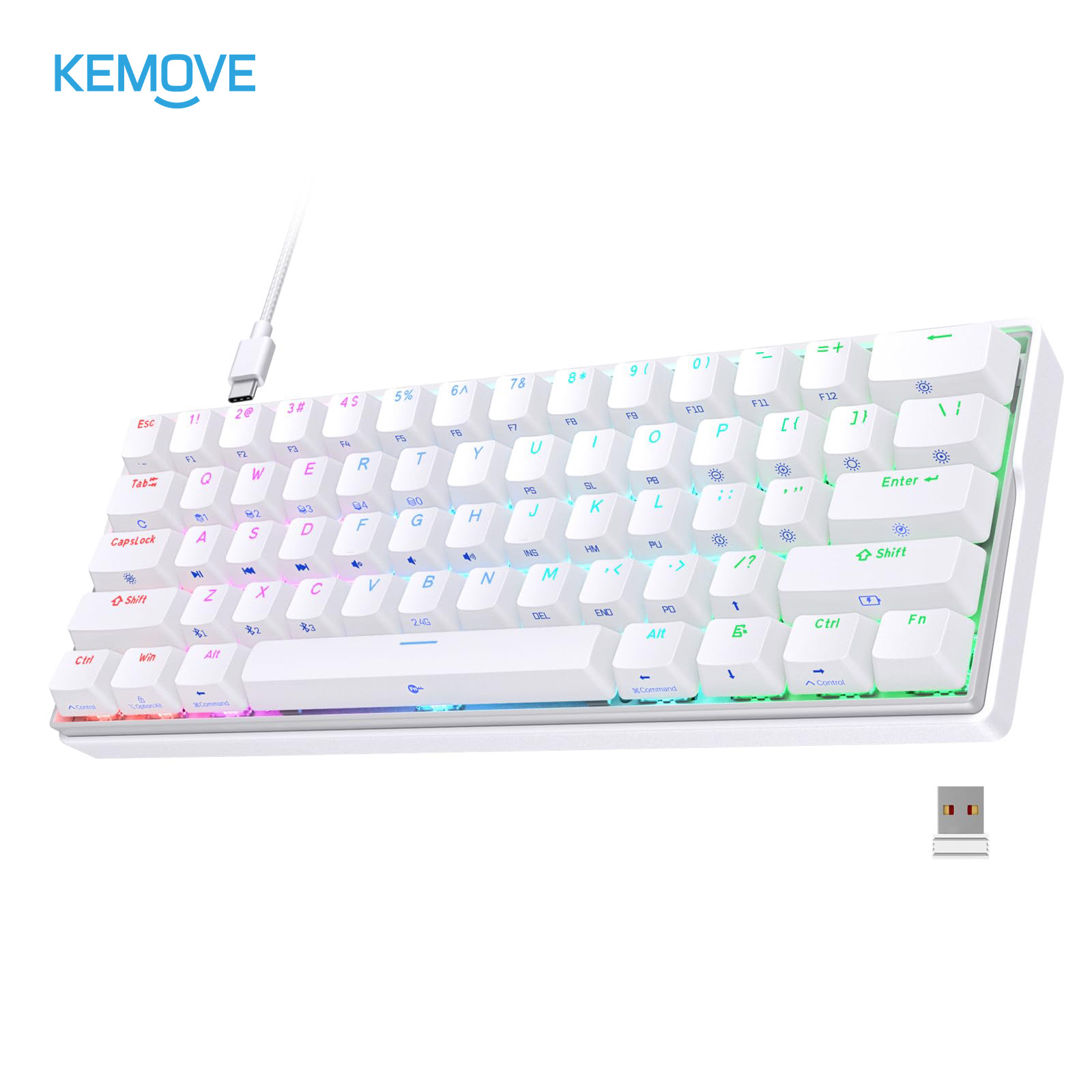 Kemove K61 61-Keys Snowfox Mechanical Gaming Keyboard