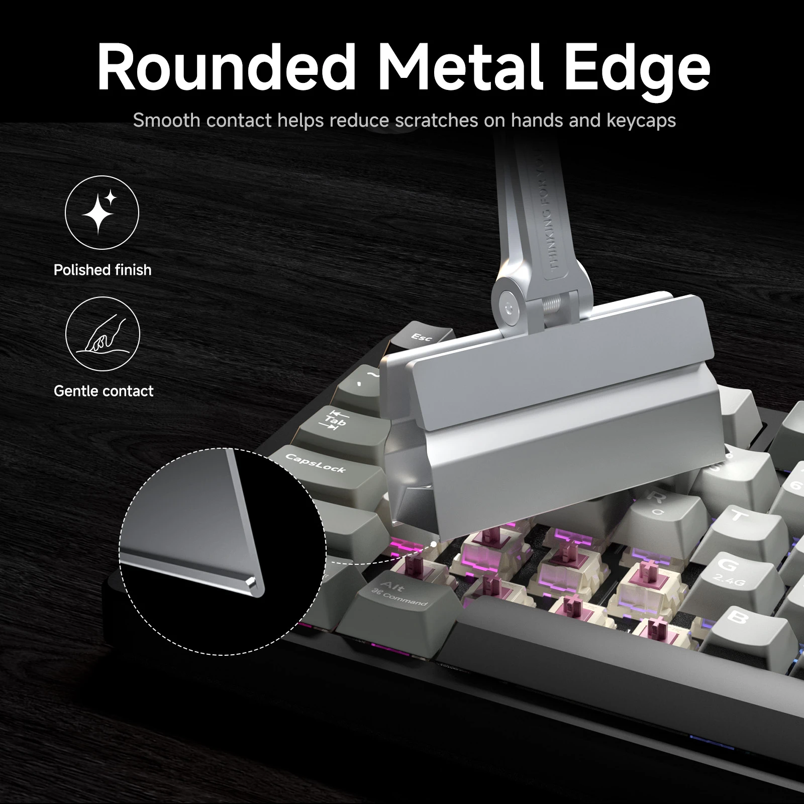 KEMOVE P11-V3 Keycap Puller, Anodized Aluminum, Pulls 4 Keycaps at Once