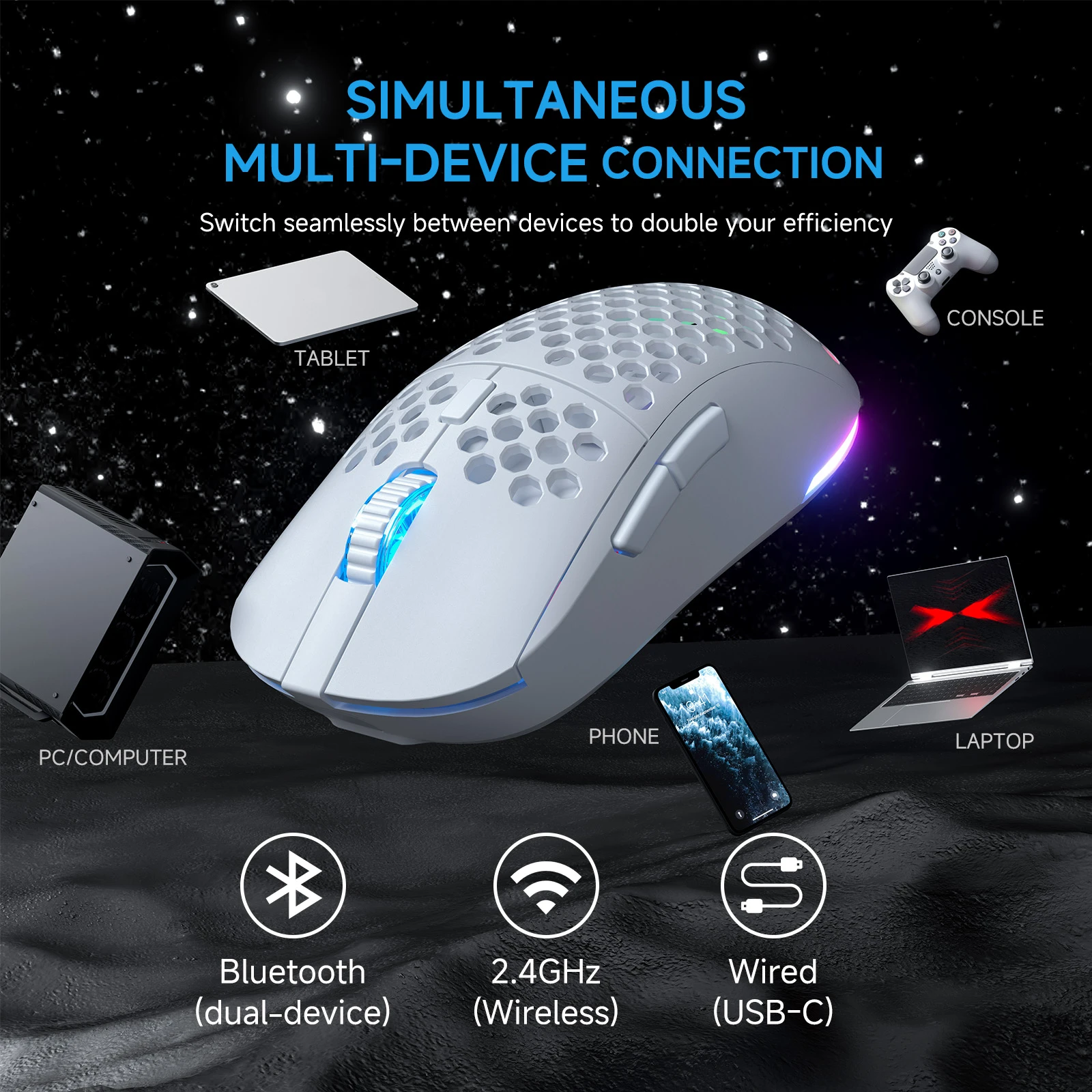 TMKB Falcon M1 Tri-Mode Wireless Gaming Mouse