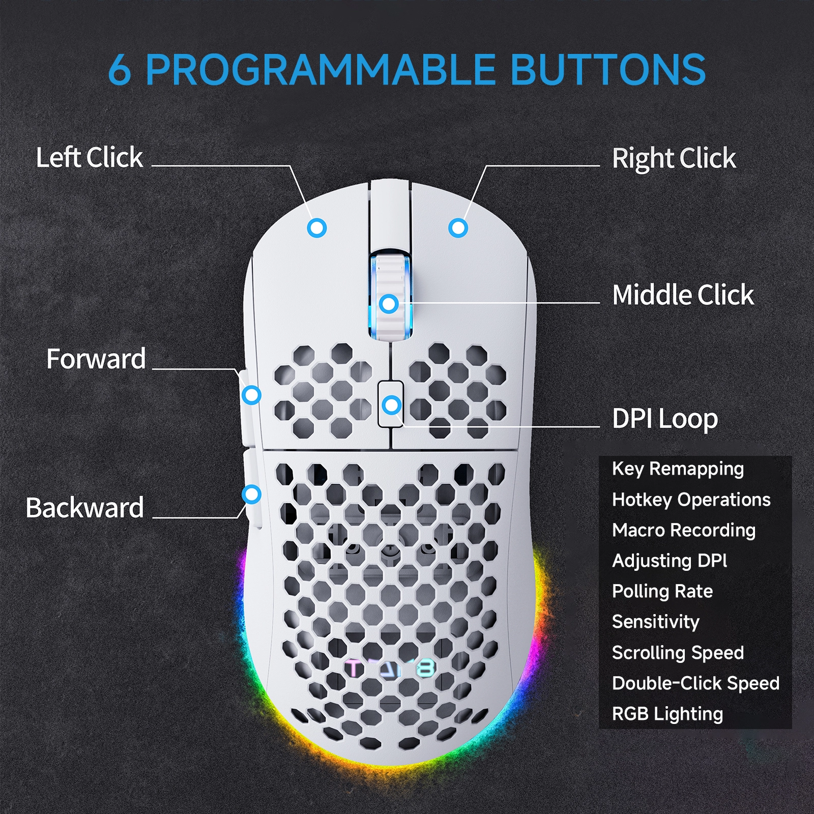 TMKB Falcon M1 Tri-Mode Wireless Gaming Mouse