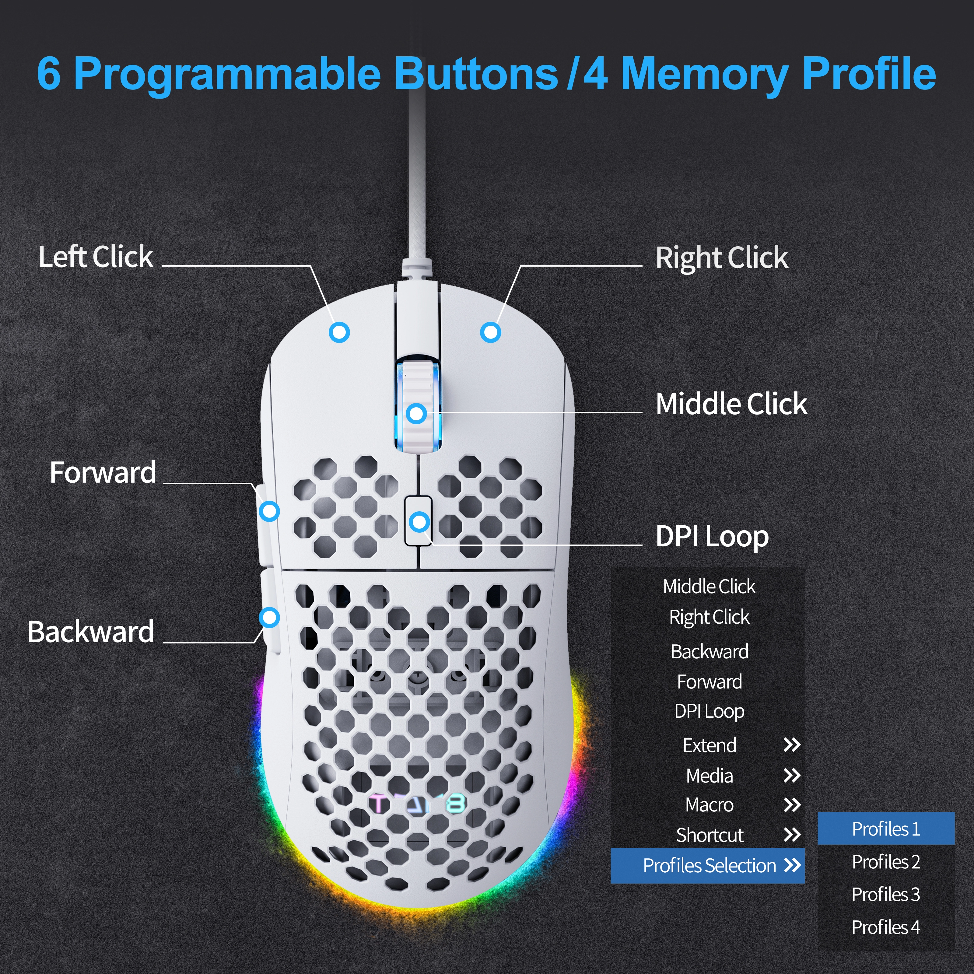 TMKB Falcon M1SE Ultralight Wired Gaming Mouse
