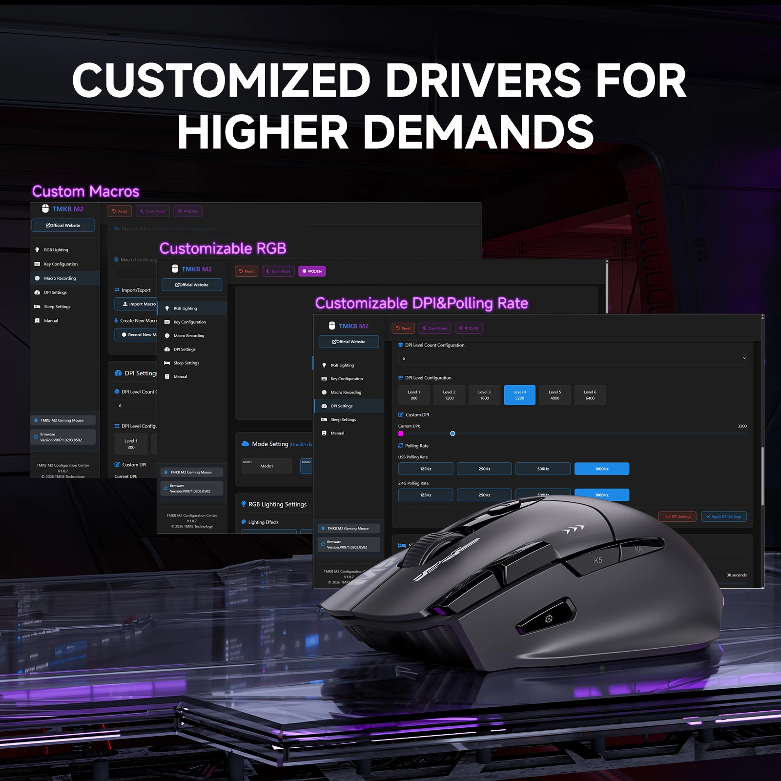 TMKB M2 Tri-Mode Programmable Gaming Mouse