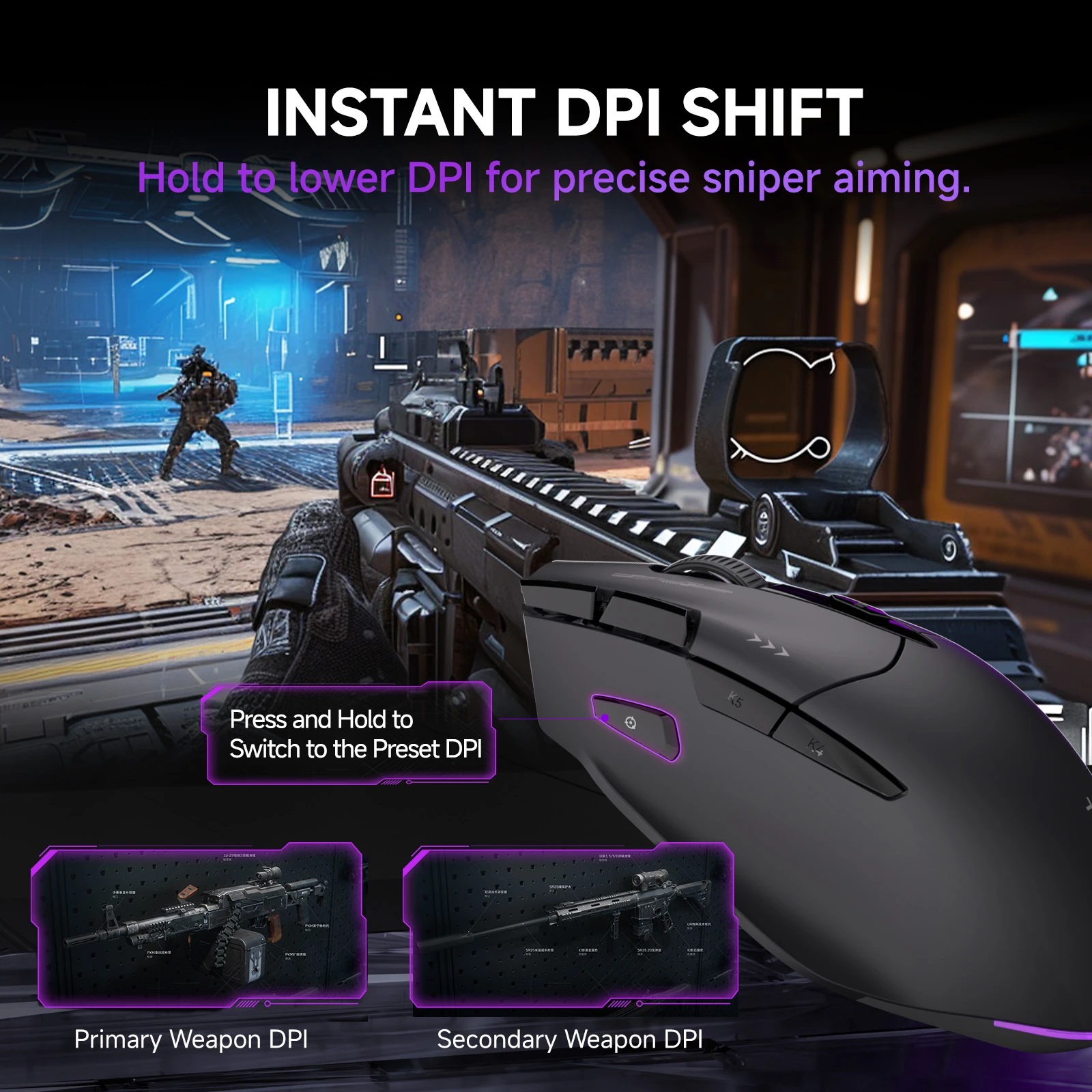 TMKB M2 Tri-Mode Programmable Gaming Mouse