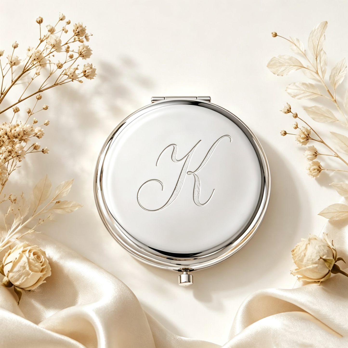 Personalized Compact Mirror with Name,Custom Engraved Gold Pocket Makeup Mirror,Bridesmaid Proposal Gifts,Wedding Party Favors