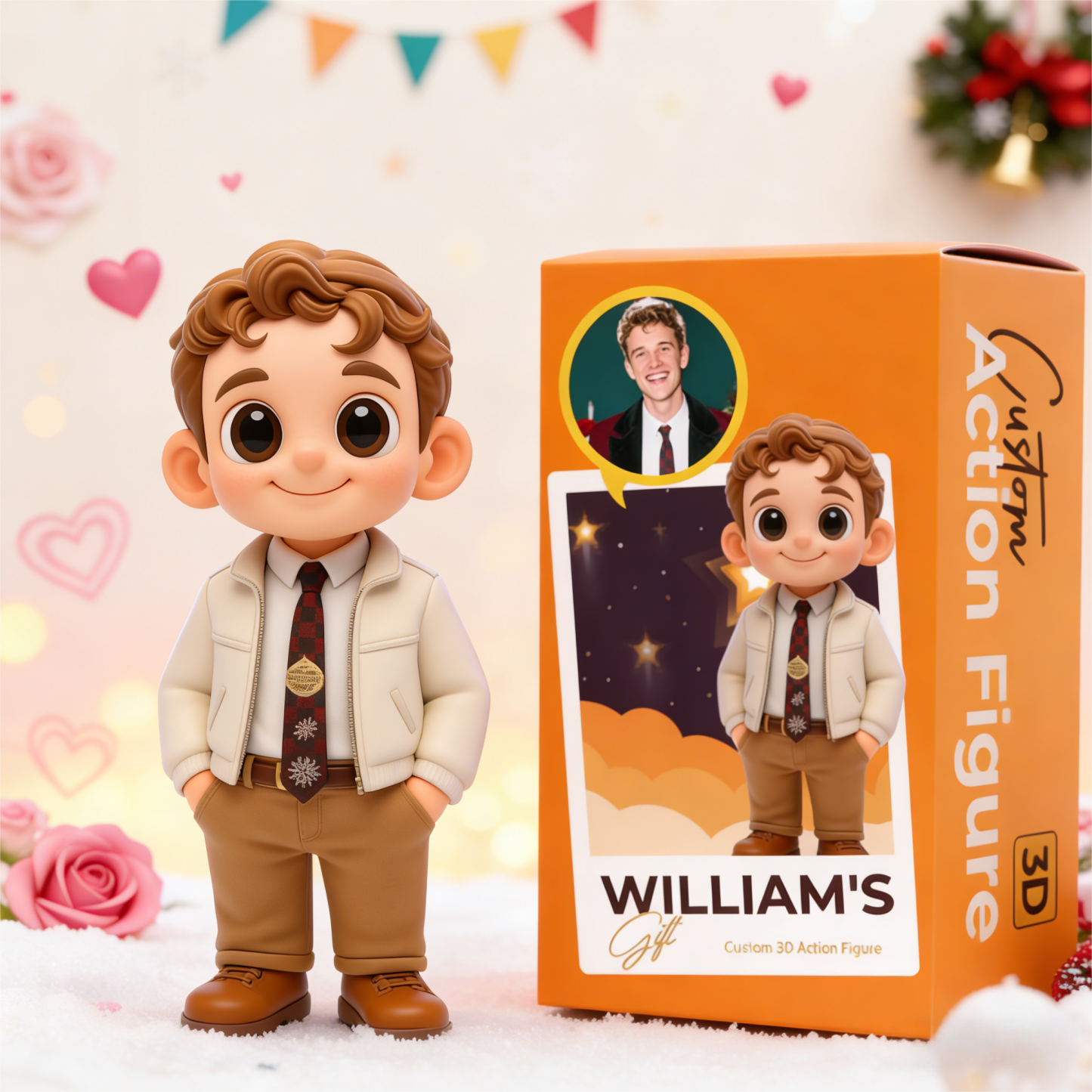 Custom 3D Action Figure From Your Photo Personalized Toy Figure Custom Action Figure Gifts For Him/Her Valentine's Day Salealentine Gift Idea
