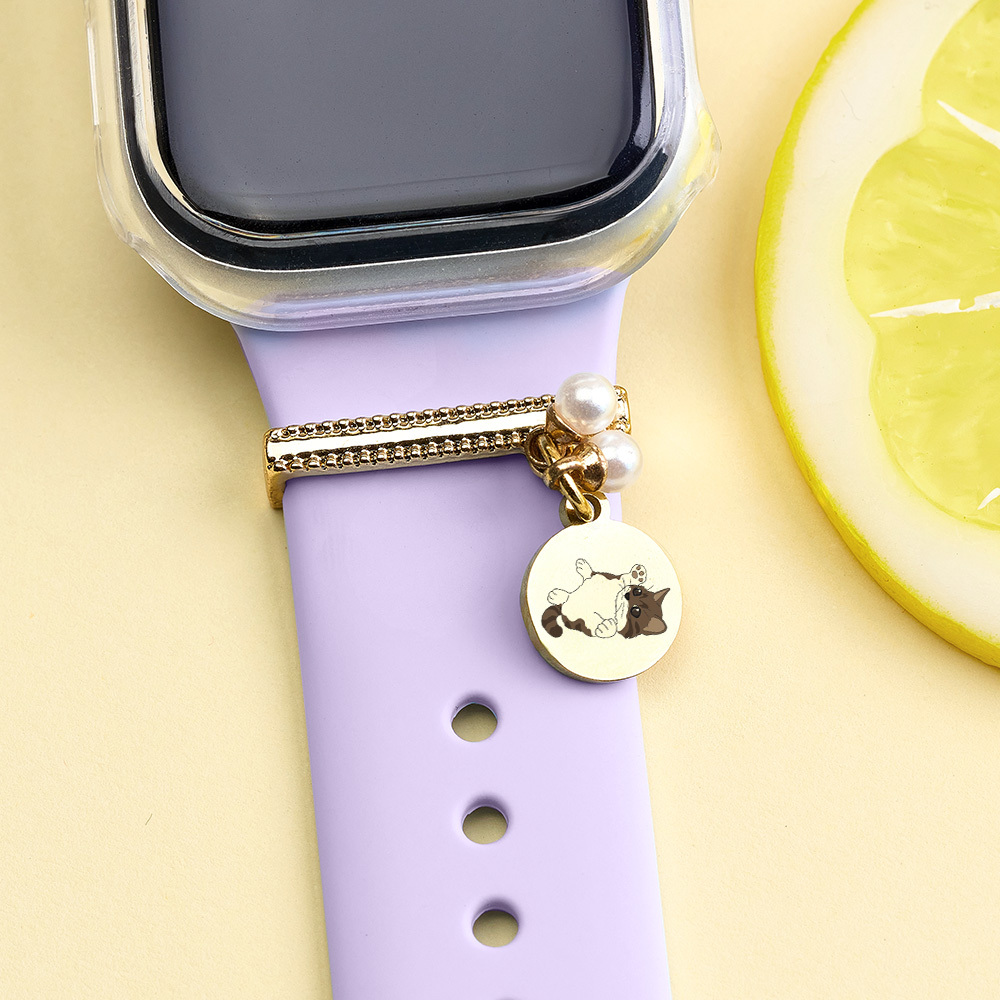 Heart Watch Charms Custom Photo or Text Watch Studs Heart Bars Watch Charms Apple Watch Charm Gift