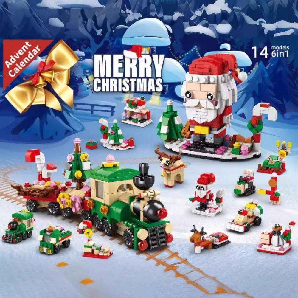Christmas Building Blocks 12 Day Countdown Calendar Gift Box for 6-12 Year Olds 6 in 1 Christmas Gifts - SantaSocks