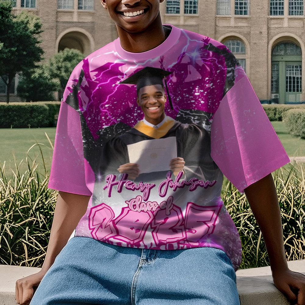 Custom 3D Graduation Shirt Personalized with Name & Year Gift for Her
