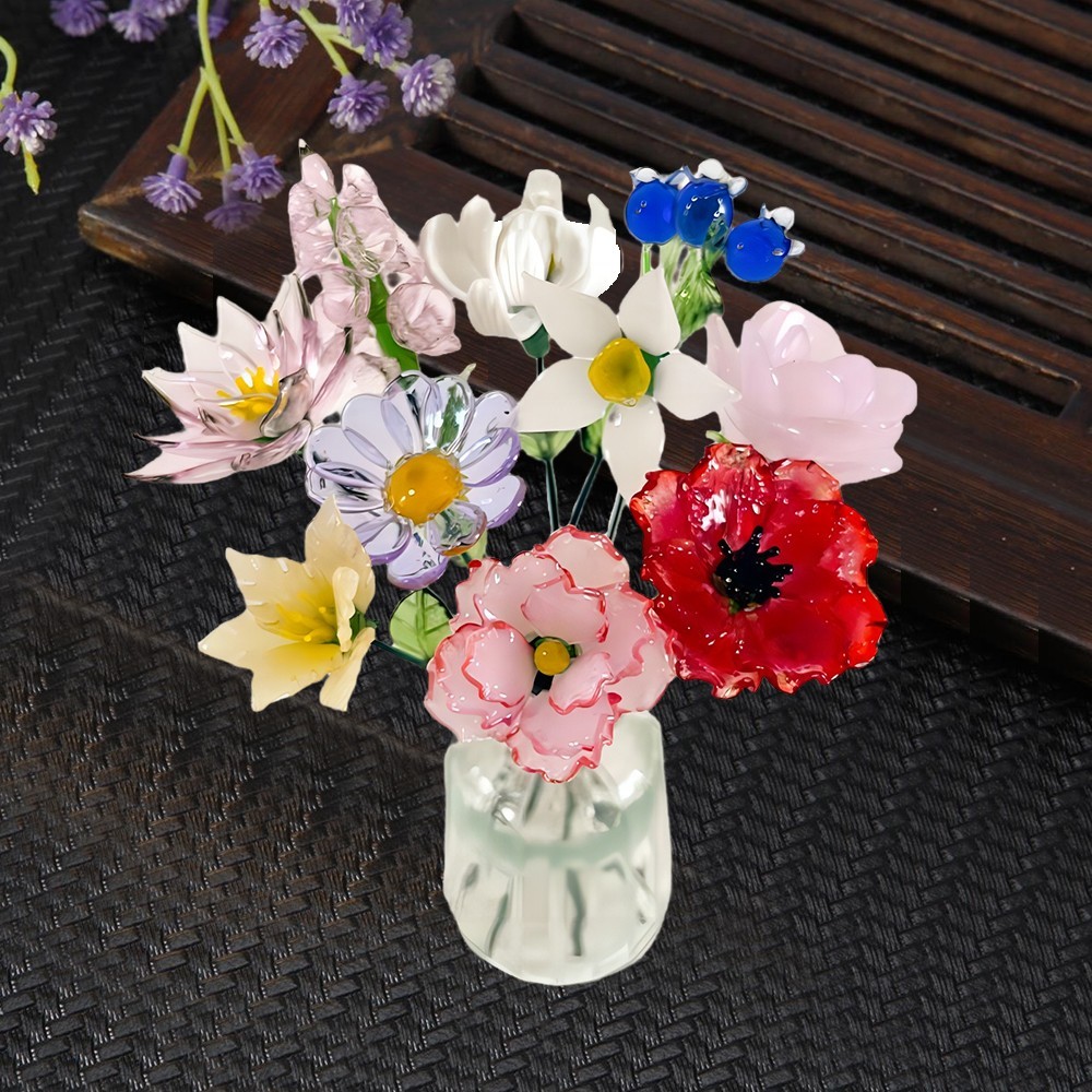 Custom Glass Birth Month Flower Gift For Mom Grandma Mother's Day Gift