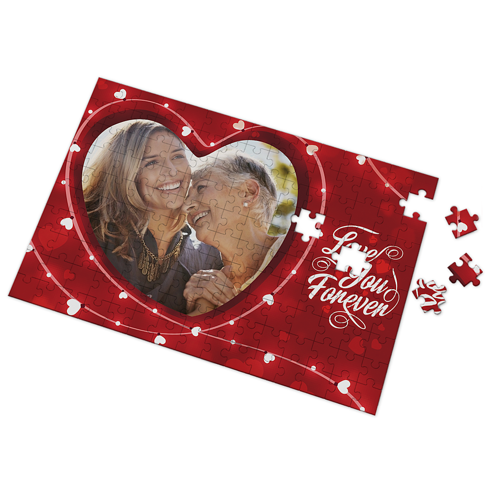 Custom Love You Forever Photo Puzzle 35-500 Pieces