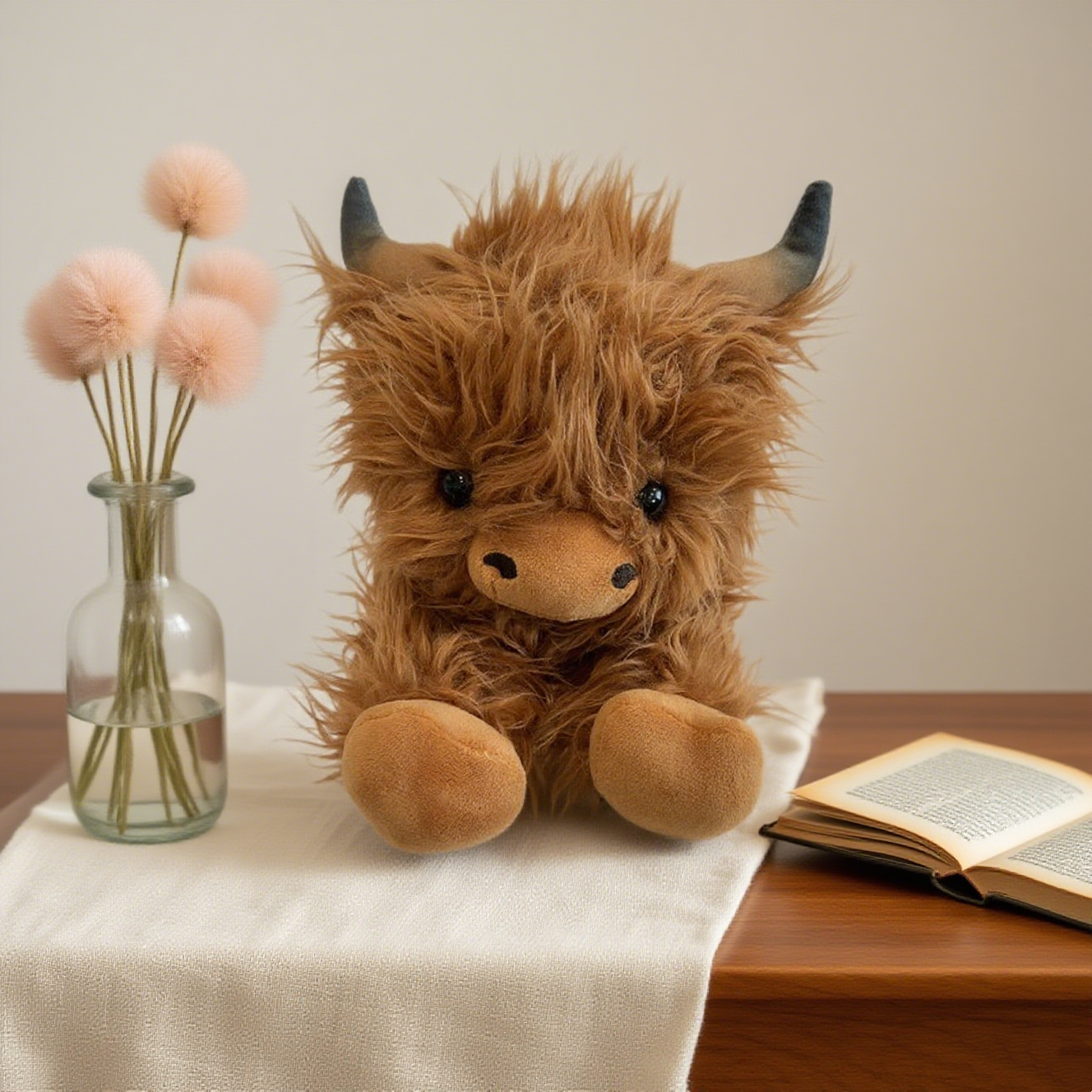 Cute Cartoon Highland Cow Cuddly Toy