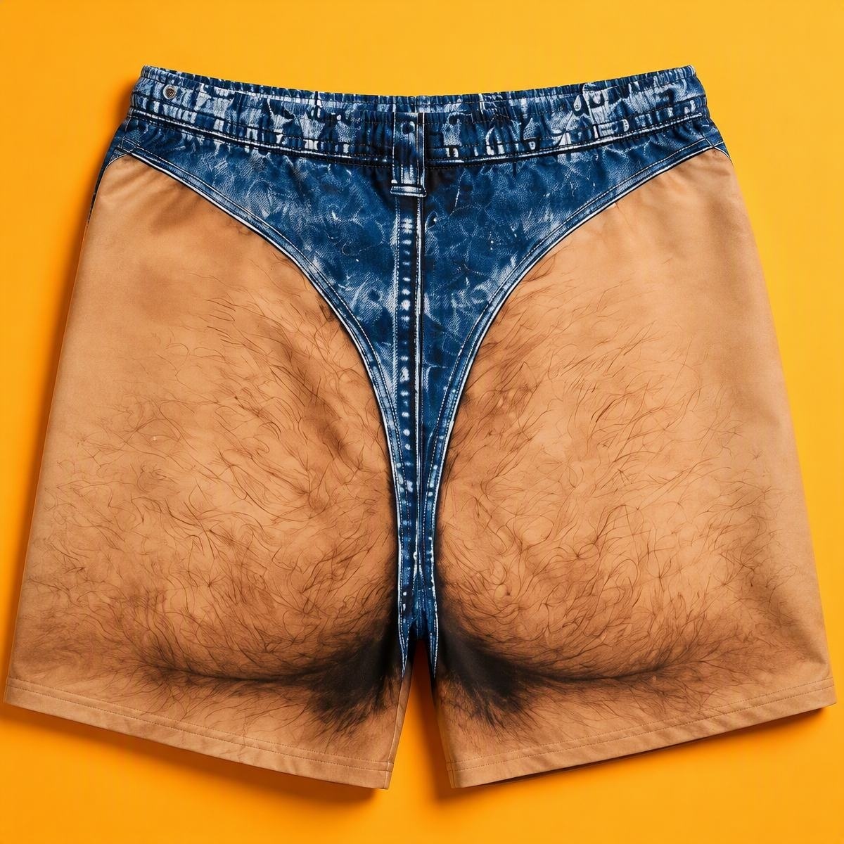 Custom Funny Denim Print Swim Trunks for Men Novelty Jean Style Beach Shorts Summer Vacation Board Shorts