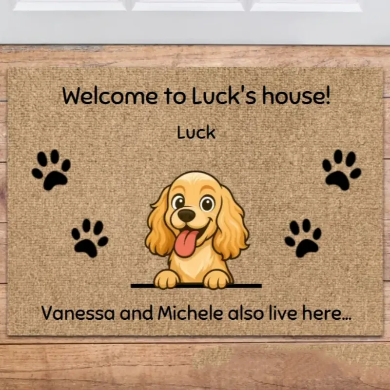 Custom Pet Cartoon Photo Bath Doormat Create Your Doormat Family Doormat Gift