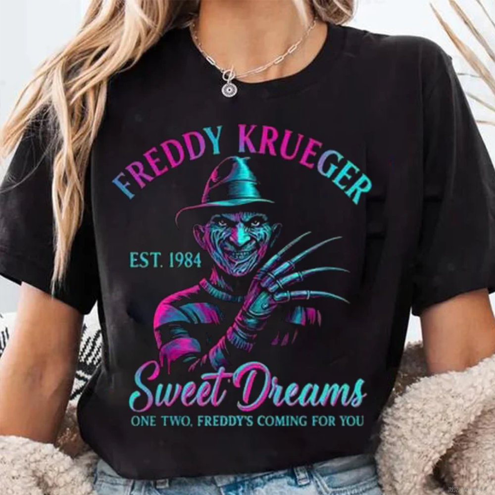 Halloween Neon Horror Characters T-Shirt / Sweatshirt / Hoodie - SantaSocks