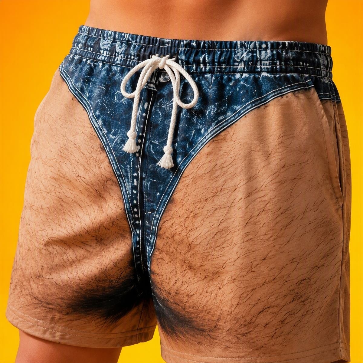 Custom Funny Denim Print Swim Trunks for Men Novelty Jean Style Beach Shorts Summer Vacation Board Shorts