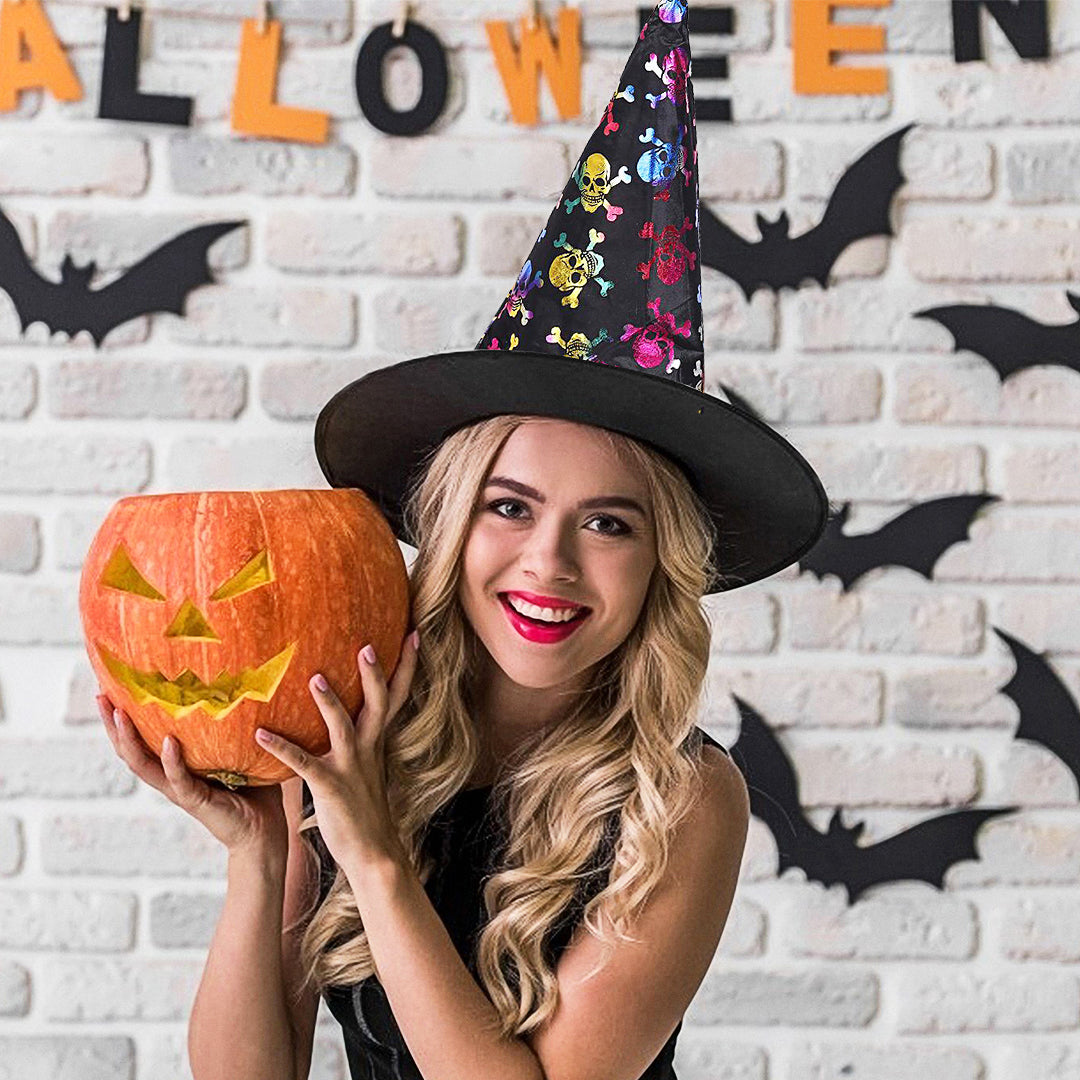 Halloween Wizard Hat Ghost Festival Dress Up Gift - Blood Handprint