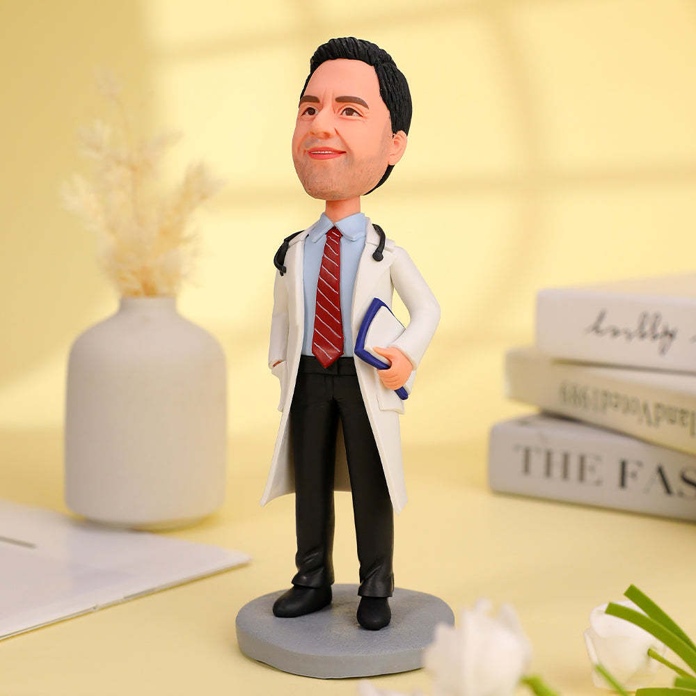 Excellent Doctor Custom Bobblehead With Stethoscope Gift For Him - PhotoMoonLamp