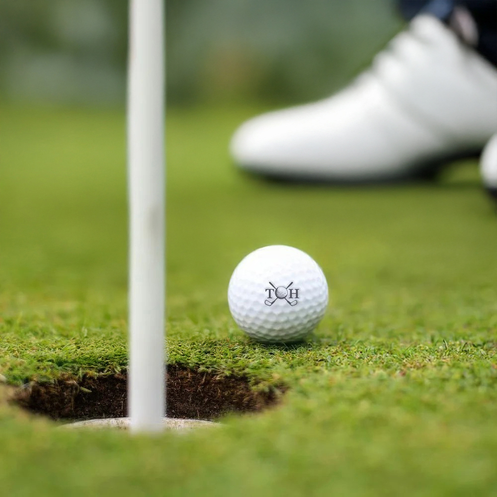 Personalized Monogrammed Initial Golf Ball Stamp with Metal Storage Box Birthday Father's Day Gift for Golf Player
