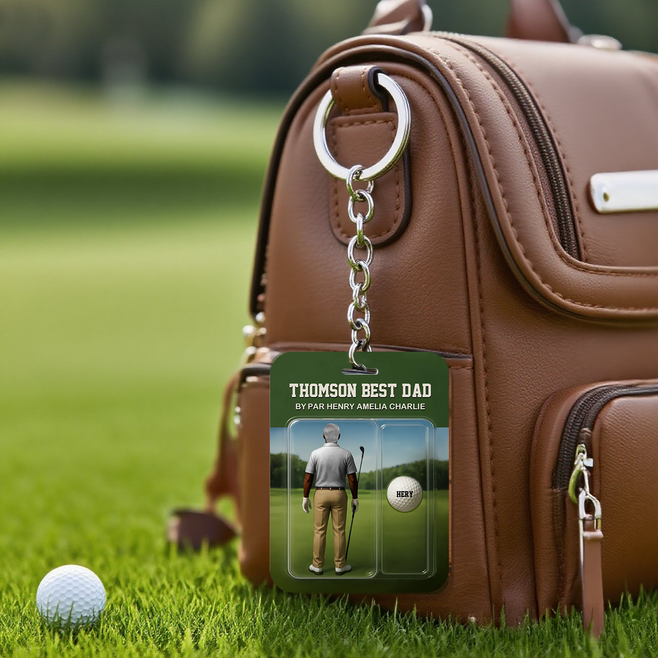 Personalized Golf Dad Figure Plaque Custom Name Acrylic Keepsake for Father’s Day